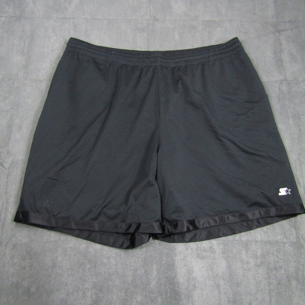 Starter Basketball Shorts Mens XL Black Mesh Athletic Activewear 00432